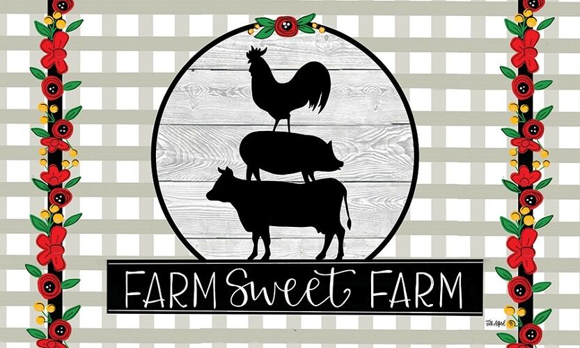 Farm Sweet Farm Doormat | MatMates | Decorative Doormats