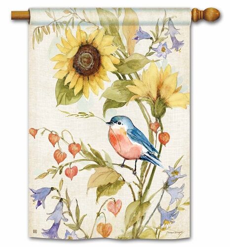 Bee Spring Bluebird House Flag | Spring Flags | House Flags