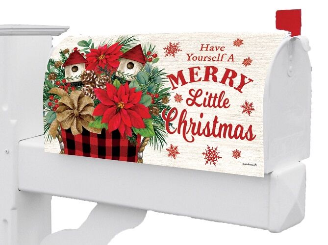 Poinsettia Arrangement Mailbox Cover | Mailbox Covers | MailWrap