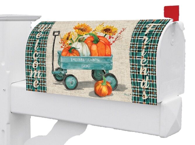 Pumpkin Wagon Mailbox Cover | Mailbox Covers | Mailbox Wraps