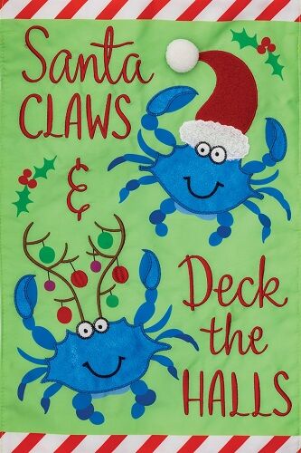 Christmas Crabs Flag | Applique Flags | Christmas Flag | Cool Flag