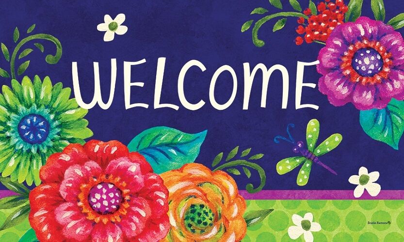 Full Bloom Doormat | Decorative Doormats | MatMates | Door Mats