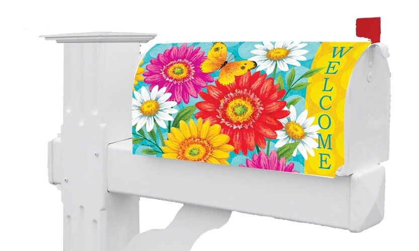 Happy Gerberas Mailbox Cover | Mailbox Wraps | Mailbox Covers