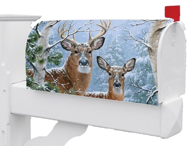 Winter Whitetail Mailbox Cover | Mailbox Covers | MailWraps