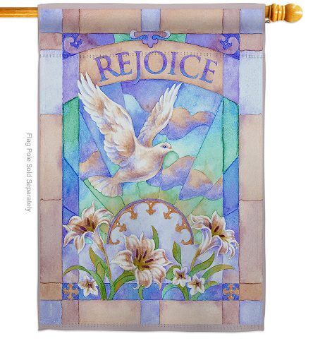 Rejoice House Flag | Easter, Double Sided, House, Yard, Flags