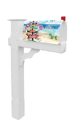 Beach Signs Mailbox Cover | Mailbox, Covers, Wraps