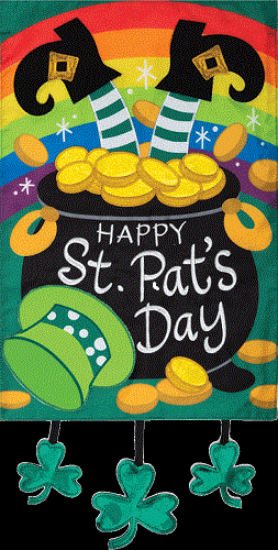 St. Pat's Day Flag | Applique Flags | St. Patrick's Day Flags