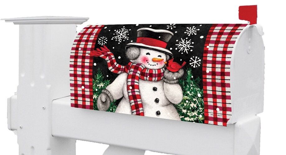 Snowman & Cardinal Mailbox Cover | Magnetic Mailbox Covers