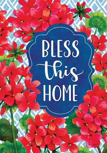 Blessed Geraniums Flag | Inspirational Flags | Double Sided Flags