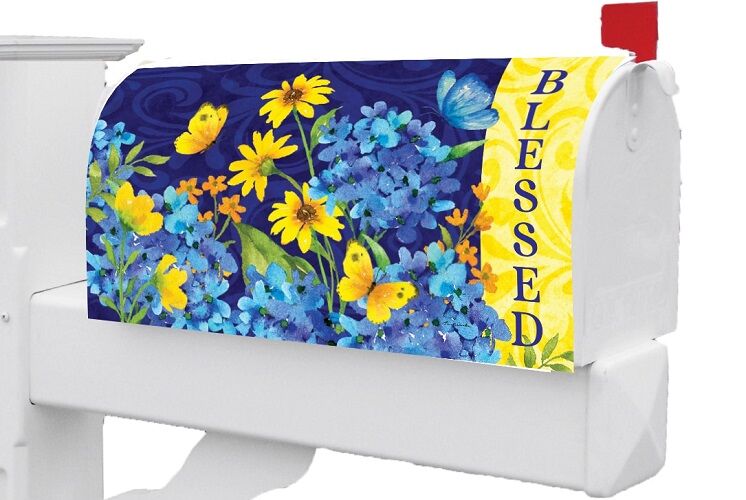 Blessed Hydrangeas Mailbox Cover | Mailbox Covers | Mail Wraps