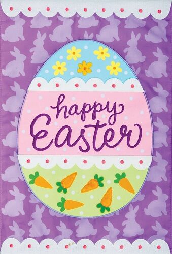 Patterned Easter Egg Flag | Applique Flags | Easter Flags