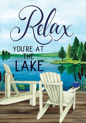 Relax Lake Flag | Summer Flags | Two Sided Flags | Cool Flags