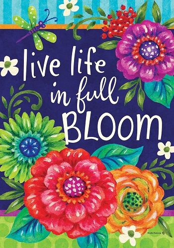 Full Bloom Flag | Inspirational Flags | Two Sided Flags | Spring Flag