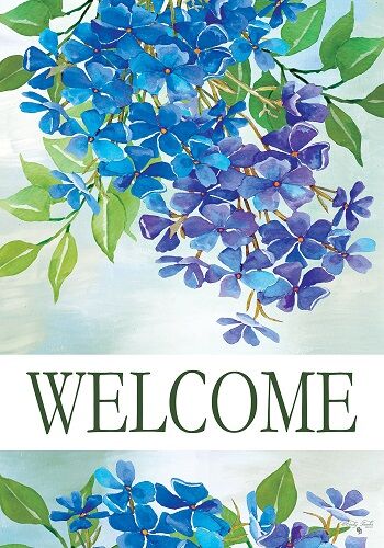 Hydrangeas Welcome Flag | Spring Flags | Welcome Flags
