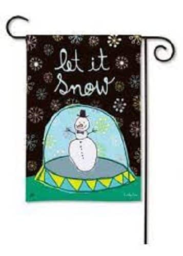 Whimsical Snow Globe Garden Flag | Snowman, Winter, Flags