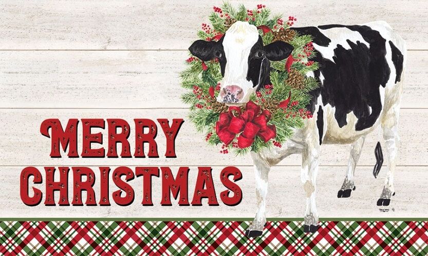 Christmas Cow Doormat | Decorative Doormat | MatMate | Doormat