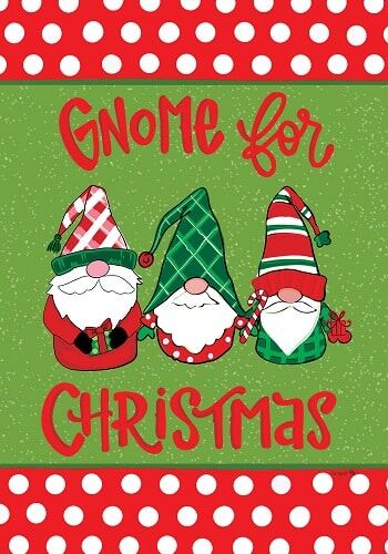 Gnome for Christmas Flag | Christmas Flags | Double Sided Flags