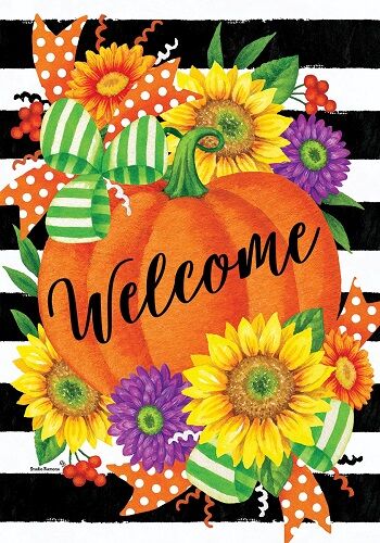 Pumpkin Splendor Flag | Fall Flag | Two Sided Flag | Welcome Flag