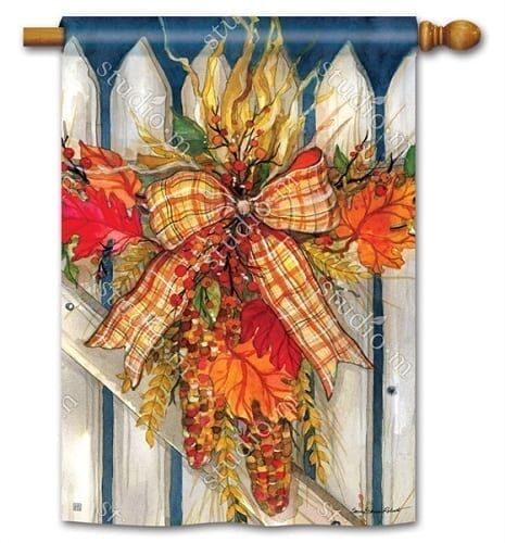 Autumn Gate House Flag | Fall, Thanksgiving, Yard, House, Flags