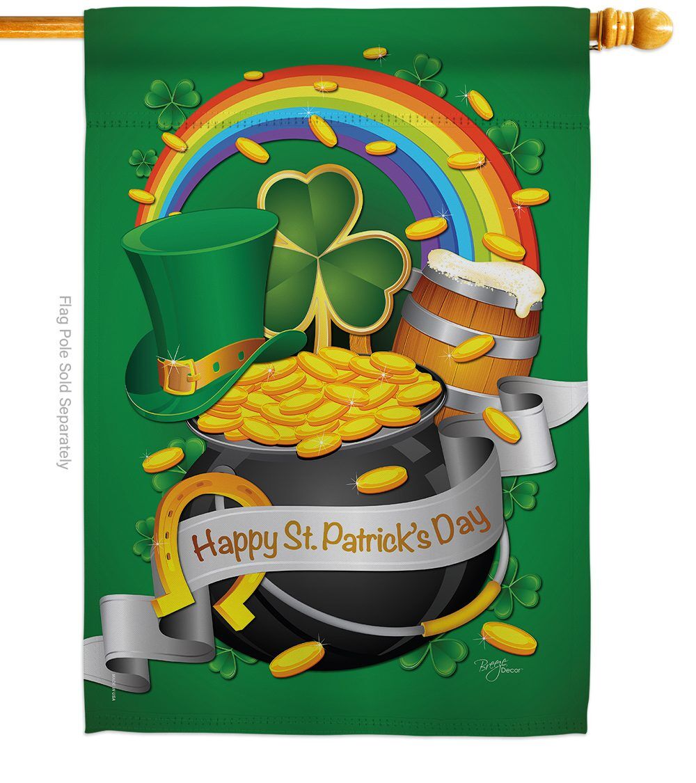 Happy St. Patrick's Day House Flag | St. Patrick's Day, House, Flag