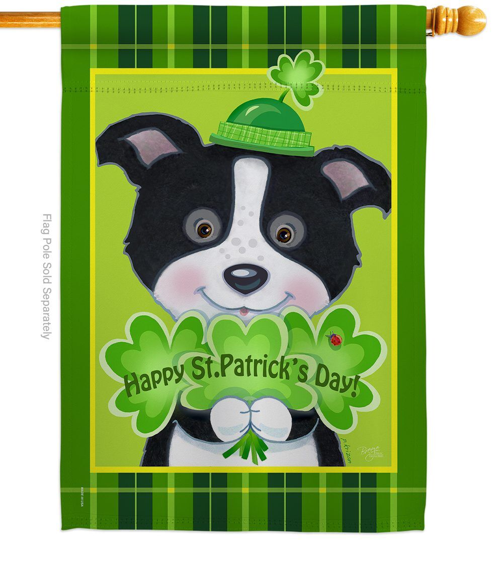 St. Pats Puppy House Flag | St. Patrick's Day, Yard, House, Flags