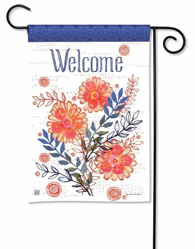 Summer Rush Garden Flag | Welcome, Floral, Yard, Garden, Flags