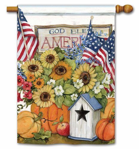 Fall Flags House Flag | Fall, Floral, Bird, Outdoor, House, Flags