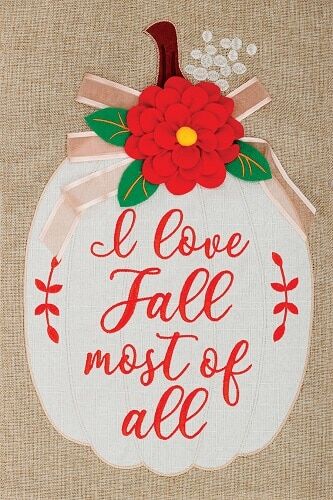 I Love Fall Flag | Burlap, Fall, Double Sided, Cool, Garden, Flags