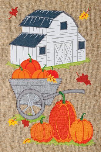 White Barn Burlap Flag | Burlap, Fall, Yard, Cool, Garden, Flags