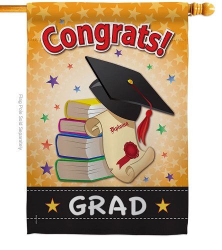 Congrats Grad House Flag | Two Sided, Celebration, House Flags