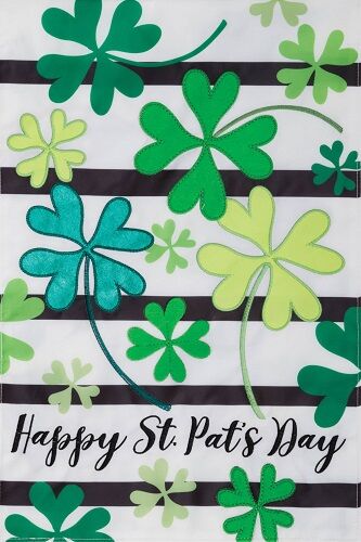 Clover Toss Flag | Applique, St. Patrick's Day, Cool, Garden, Flags