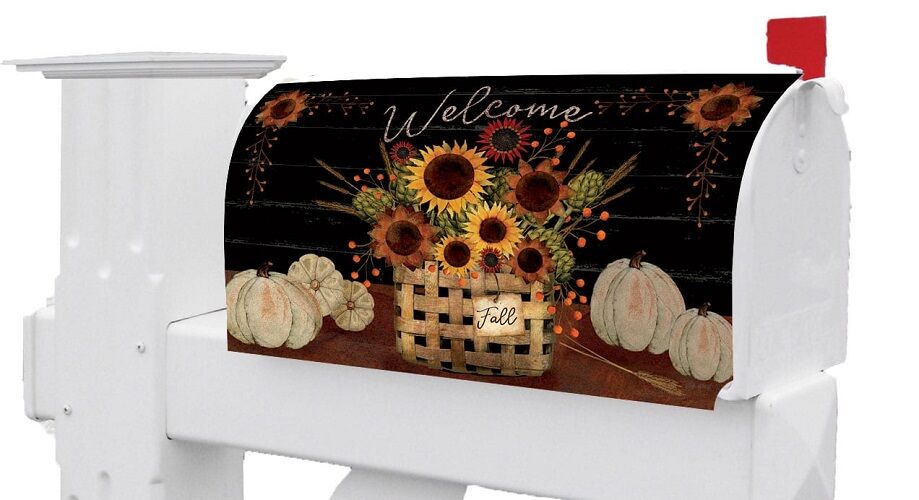 Primitive Sunflowers Mailbox Cover | Mailbox Cover | Mailbox Wrap