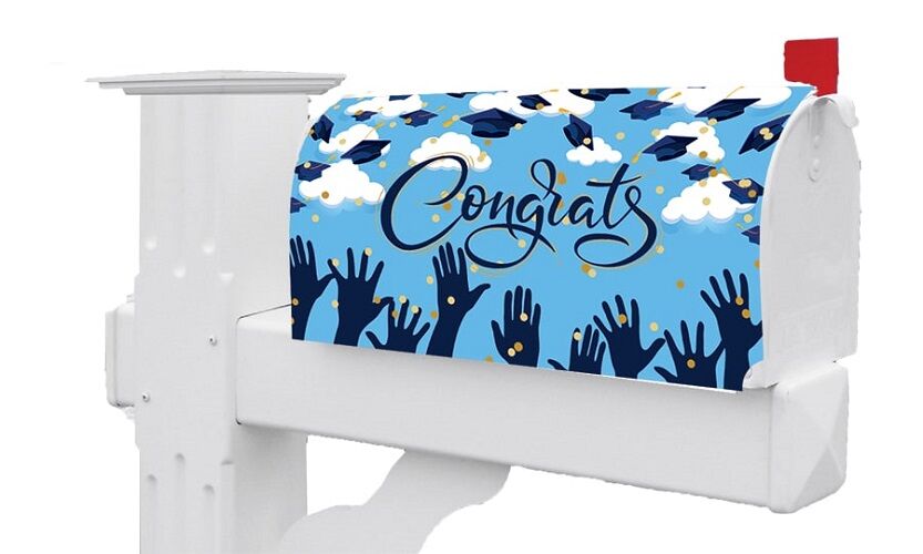 Congrats Grad Mailbox Cover | Mailbox Covers | Mail Wraps