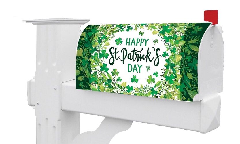 St. Pat's Wreath Mailbox Cover | Mailbox Wraps | Mailbox Covers