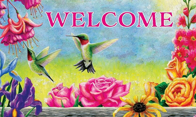 Hummingbirds Flutter Doormat | Decorative Doormats | MatMates