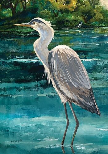 Stately Heron Flag | Summer Flags | Nautical Flags | Bird Flags