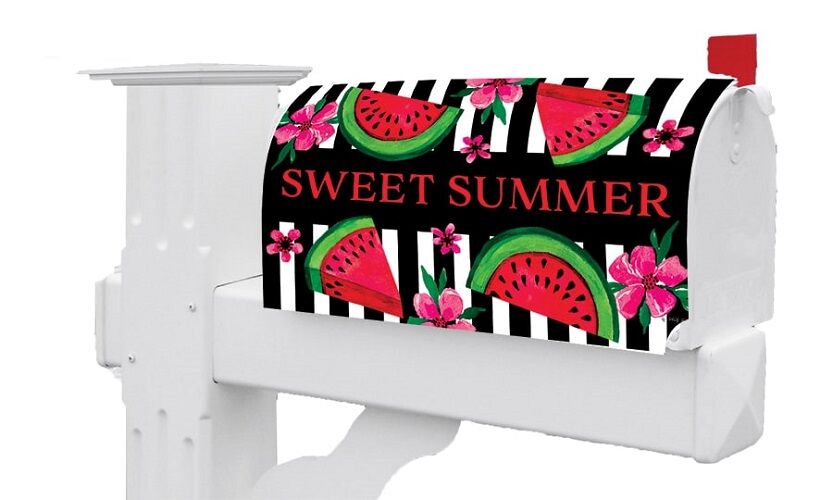 Watermelon Stripes Mailbox Cover | Mailbox Cover | Mailbox Wrap