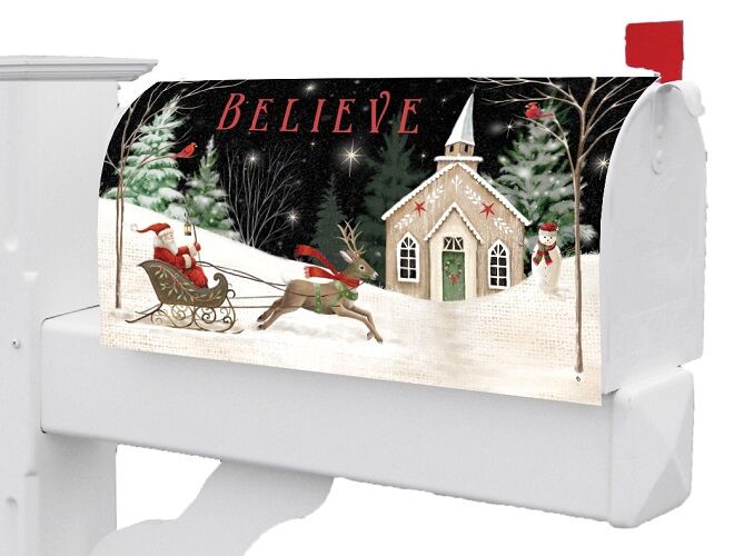 Church and Sleigh Mailbox Cover | Mailbox Covers | Mailbox Wraps