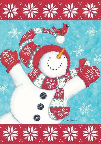 Joyful Snowman Flag | Christmas, Winter, Snowman, Lawn, Flags