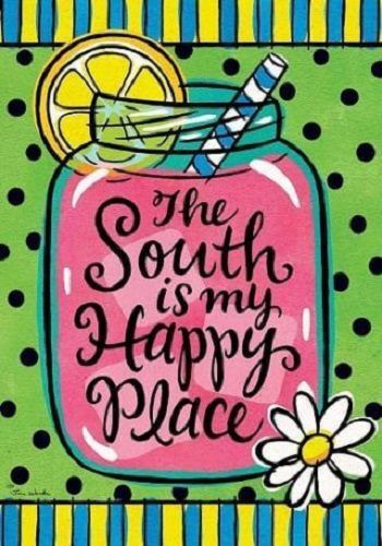 The South is My Happy Place Flag | Summer, Inspirational, Flags