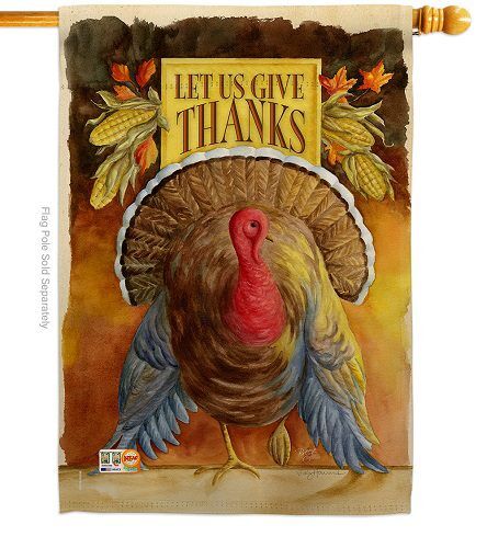 Let Us Give Thanks House Flag | Thanksgiving, Two Sided, Flags