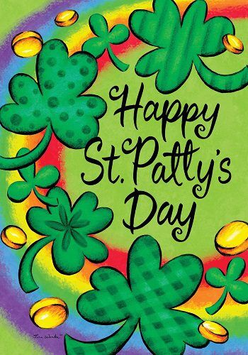 Clovers & Rainbow Flag | St. Patrick's Day, Decorative, Lawn, Flag