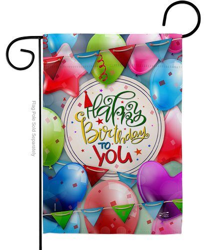 Celebrate Birthday Garden Flag | Birthday, Garden, Flags