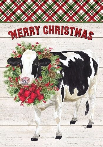 Christmas Cow Flag | Christmas Flags | Double Sided Flags