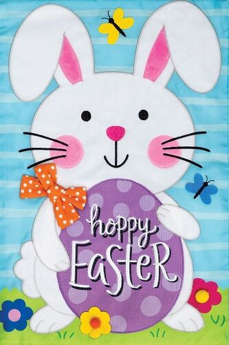 Easter Bunny Flag | Applique Flags | Easter Flags | Garden Flags