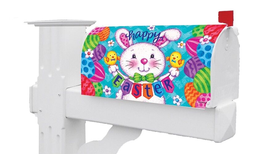 Bunny and Eggs Mailbox Cover | Mailbox Covers | Mailbox Wraps