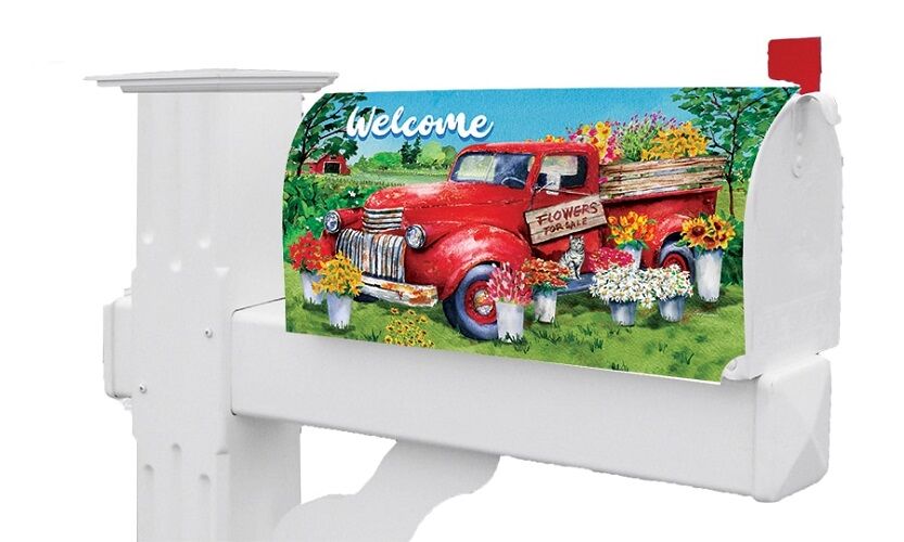 Flower Truck Mailbox Cover | Mailbox Wraps | Mailbox Covers