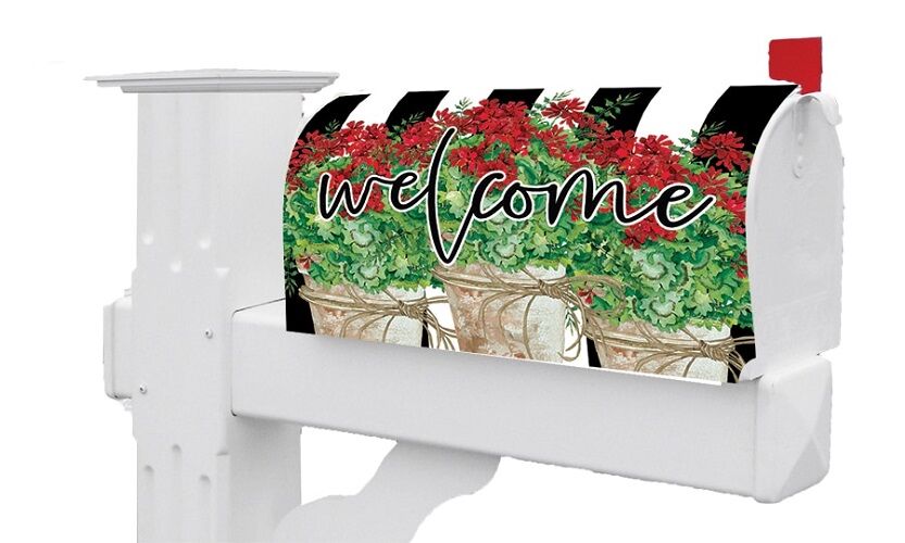 Geranium Bucket Mailbox Cover | Mailbox Covers | Mailbox Wraps