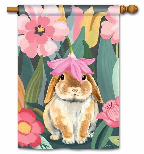 Garden Bunny House Flag | Spring Flags | House Flags | Cool Flag