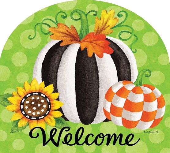 Striped Pumpkin Yard Sign | Yard Signs | Abor Mate | Garden Décor